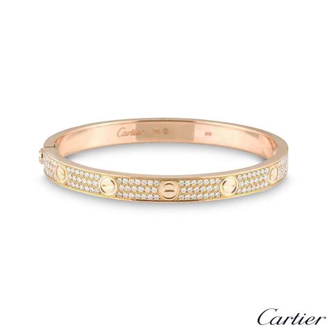 cartier diamond bracelet love|love bracelet full diamond.